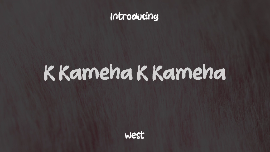 K Kameha K Kameha Font Sample Images  1