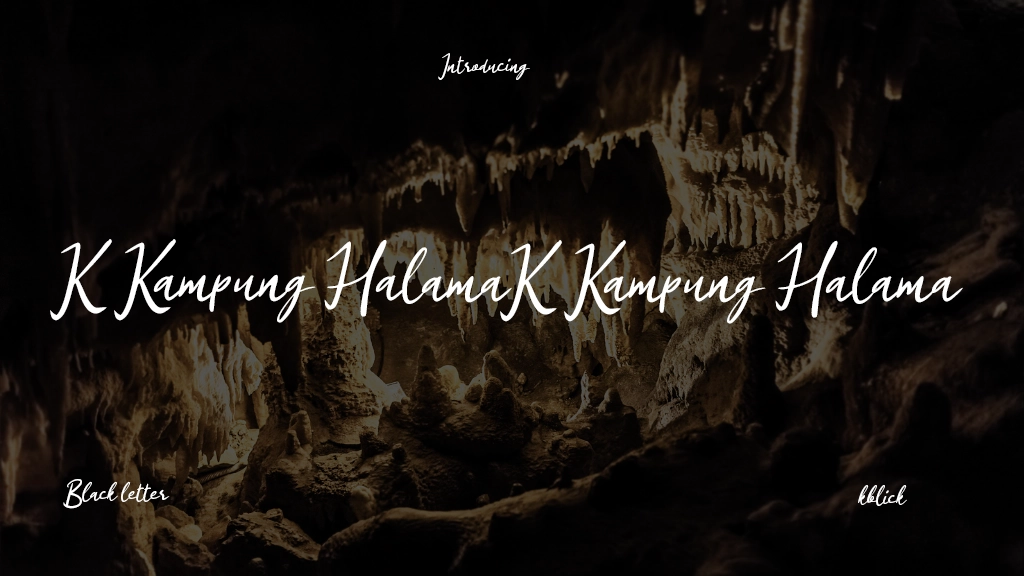 K Kampung Halaman Font Sample Image 1