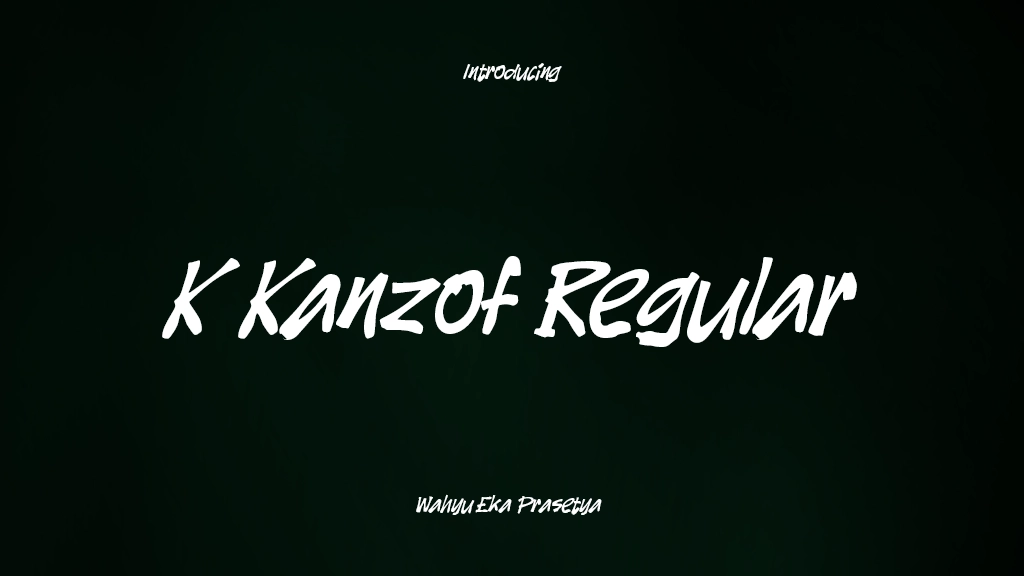 K Kanzof Regular フォントサンプル画像  1