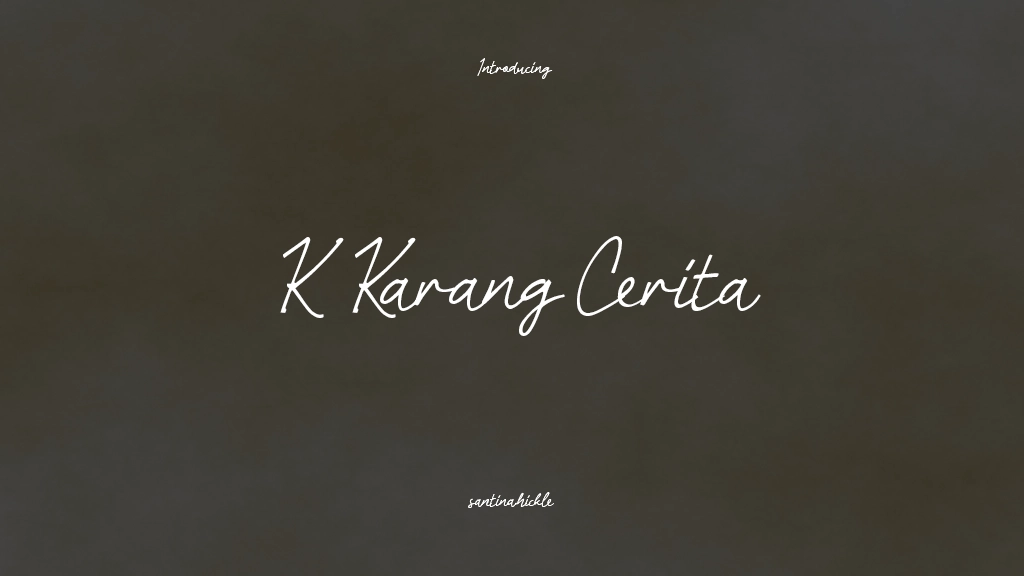 K Karang Cerita Font Sample Images  2