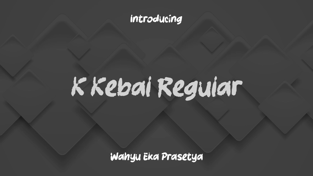 K Kebal Regular フォントサンプル画像  1