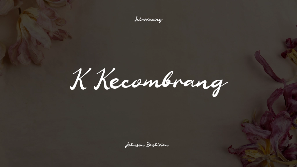 K Kecombrang Font Sample Images  1