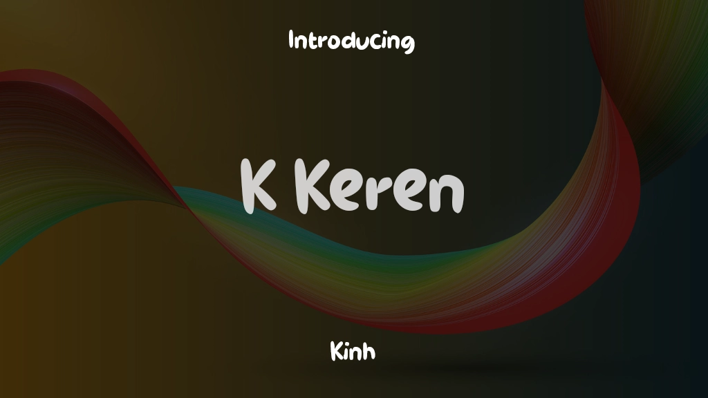 K Keren Font Sample Images  1