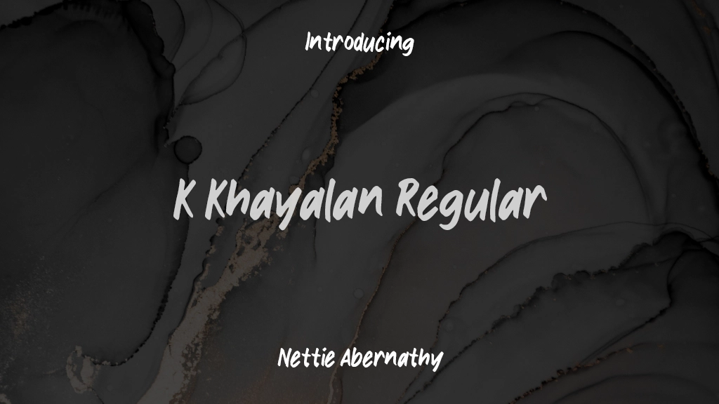 K Khayalan Regular Font Sample Images  1