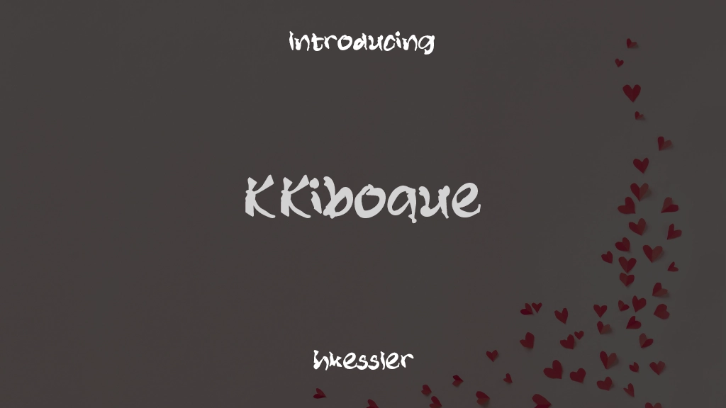 K Kiboque Font Sample Images  1