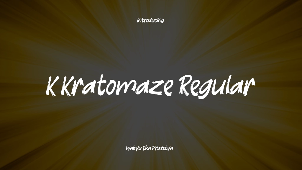 K Kratomaze Regular フォントサンプル画像  1