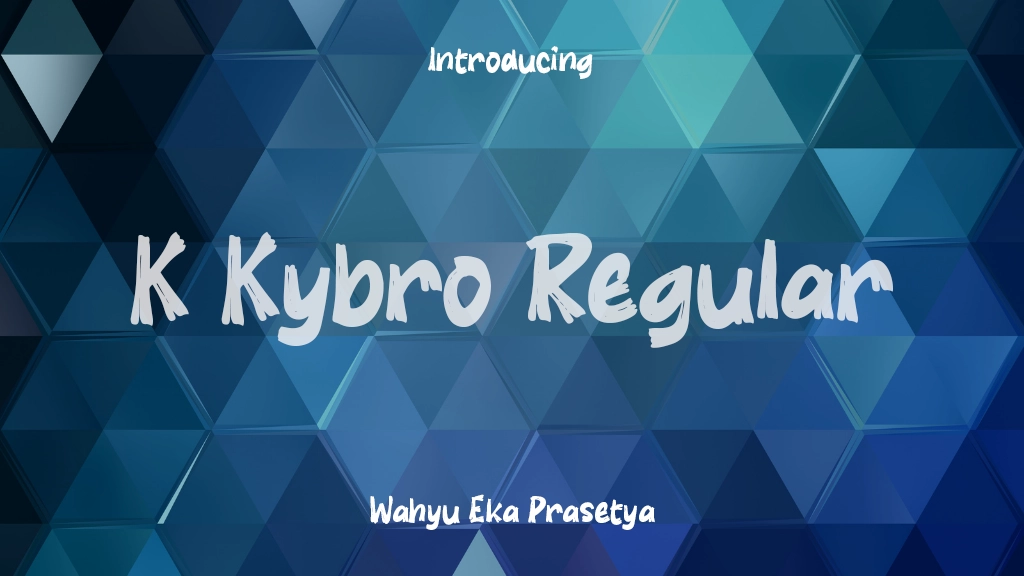 K Kybro Regular Imágenes de muestra de fuentes  1