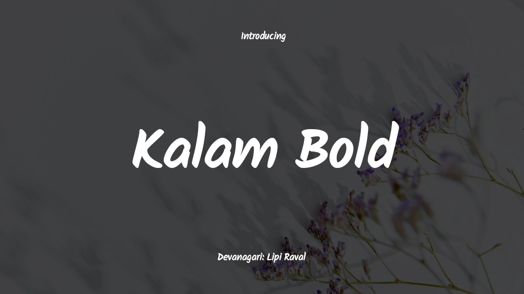 Kalam Bold Font Sample Images  1