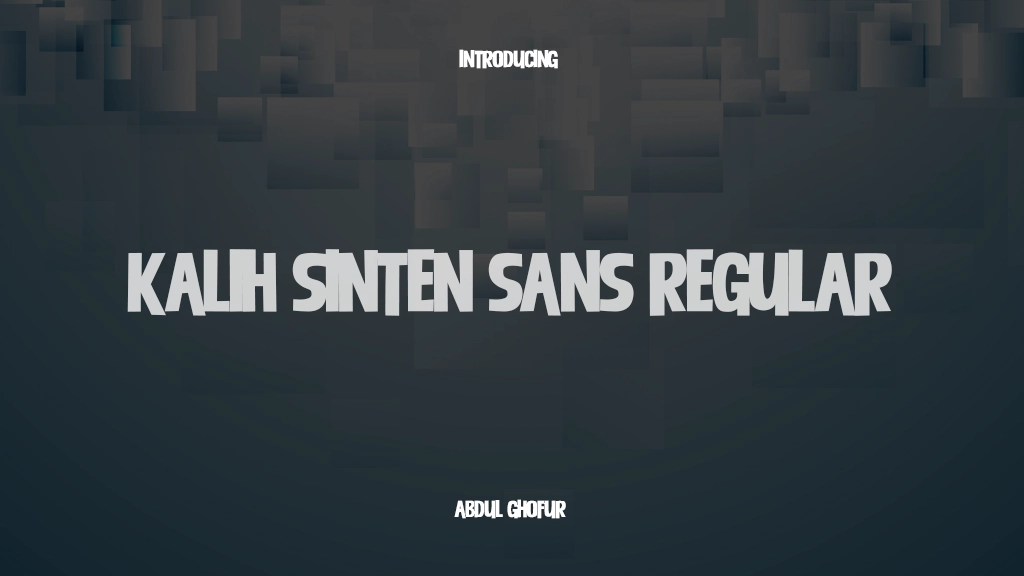 Kalih Sinten Sans Regular Images d’exemples de polices  1