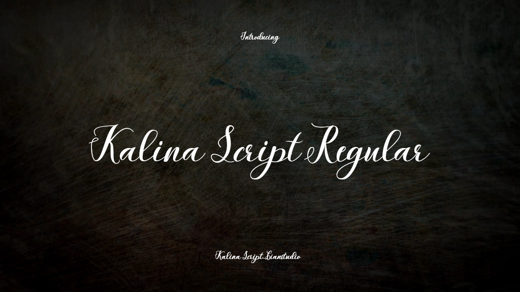 Kalina Script Regular Font Sample Images  1