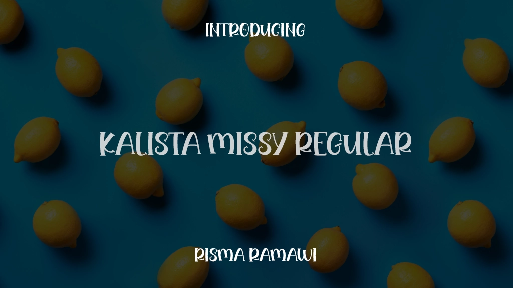 Kalista Missy Regular Imágenes de muestra de fuentes  1