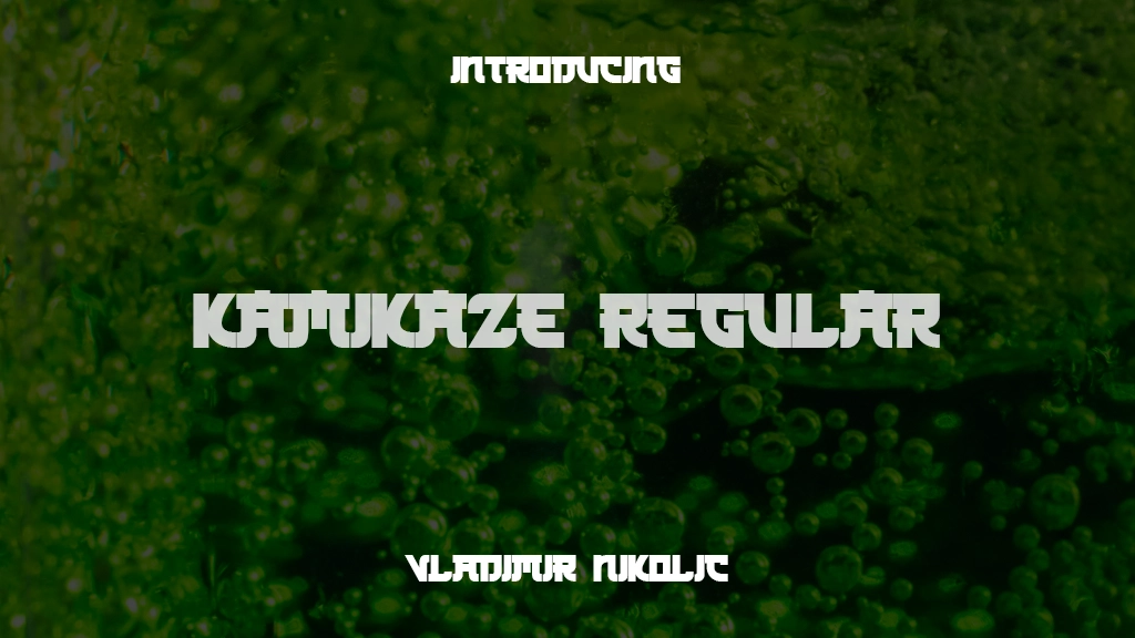 Kamikaze Regular Font Sample Images  1