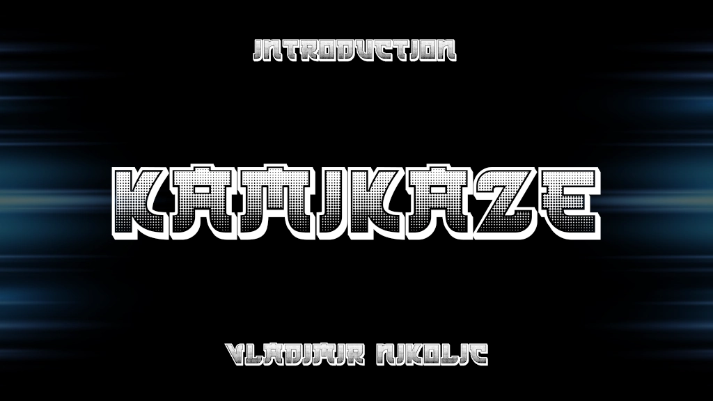 Kamikaze Font Sample Image 1