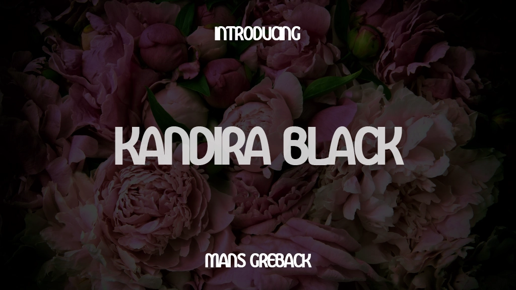 Kandira PERSONAL Black Font Sample Images  1