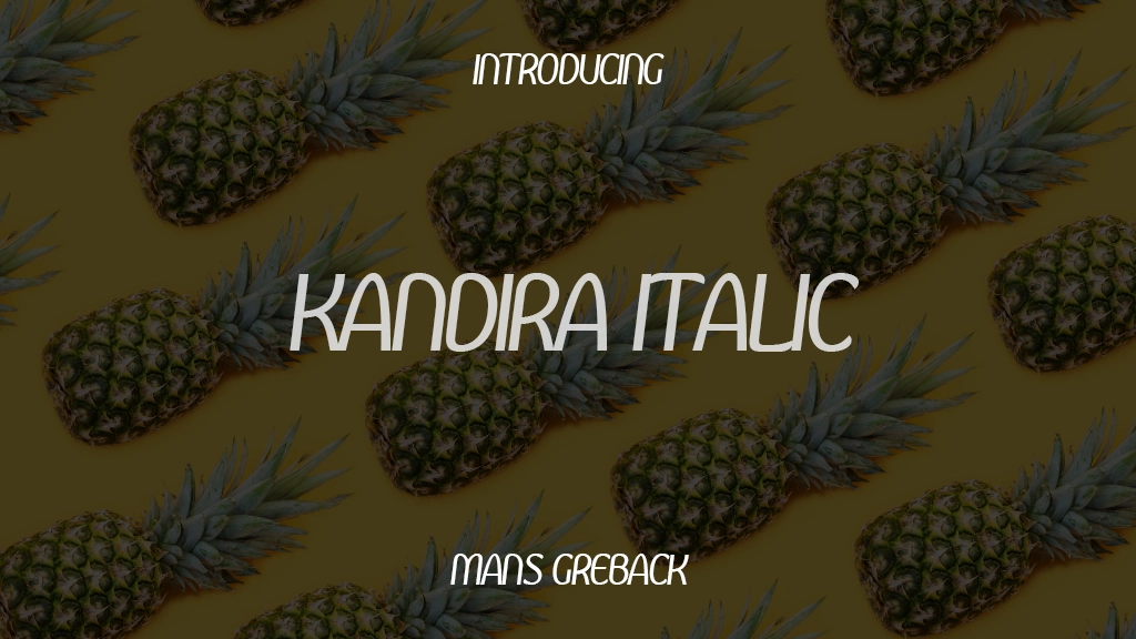 Kandira PERSONAL Italic Font Sample Images  1