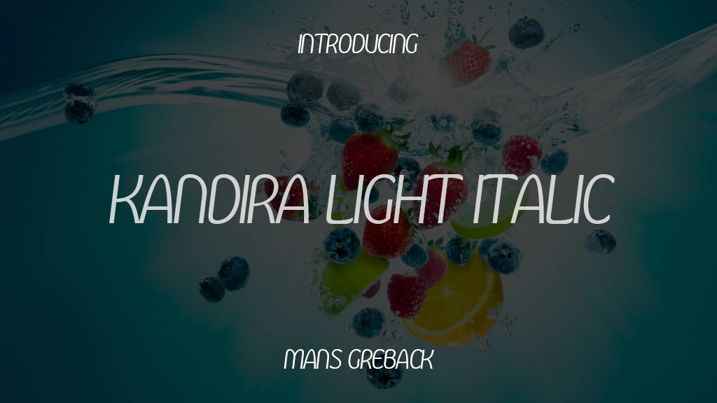 Kandira PERSONAL Light Italic Font Sample Images  1