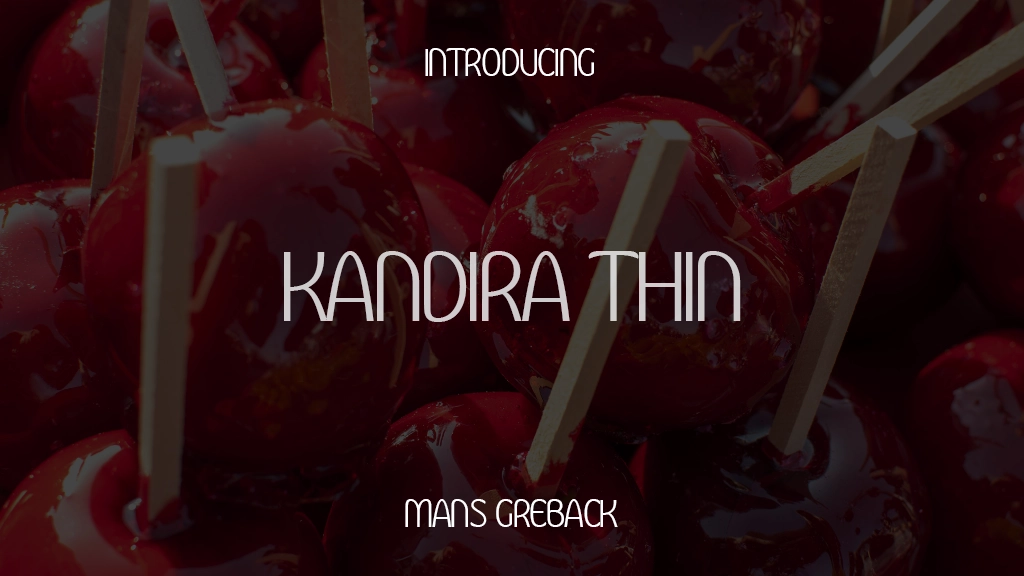 Kandira PERSONAL Thin Font Sample Images  1