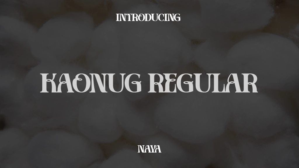 kaonug personal Regular Font Sample Images  1