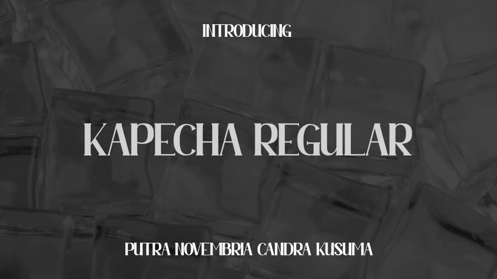 Kapecha Regular 글꼴 샘플 이미지  1