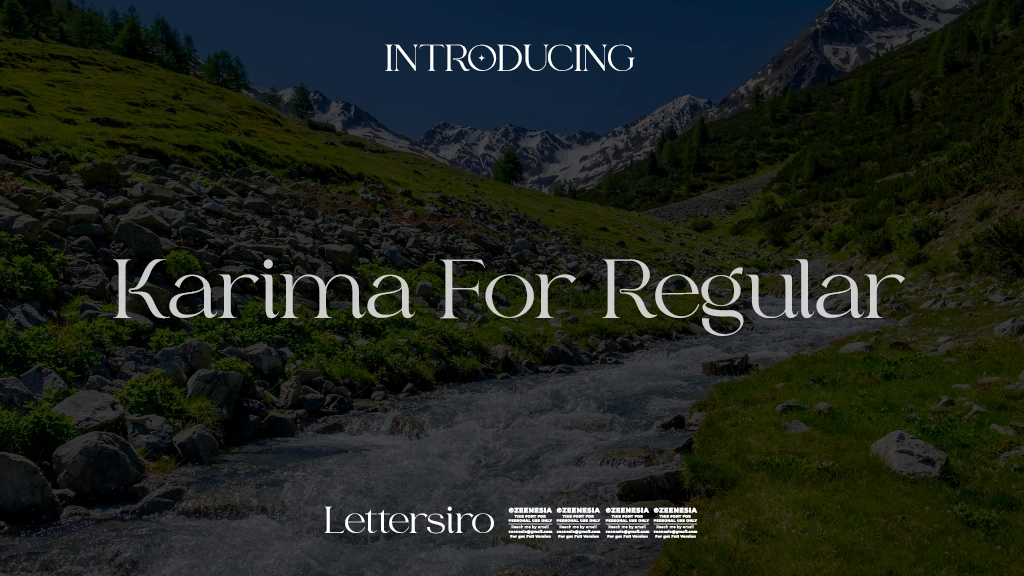 Karima For Personal Use Only Regular Font Sample Images  1