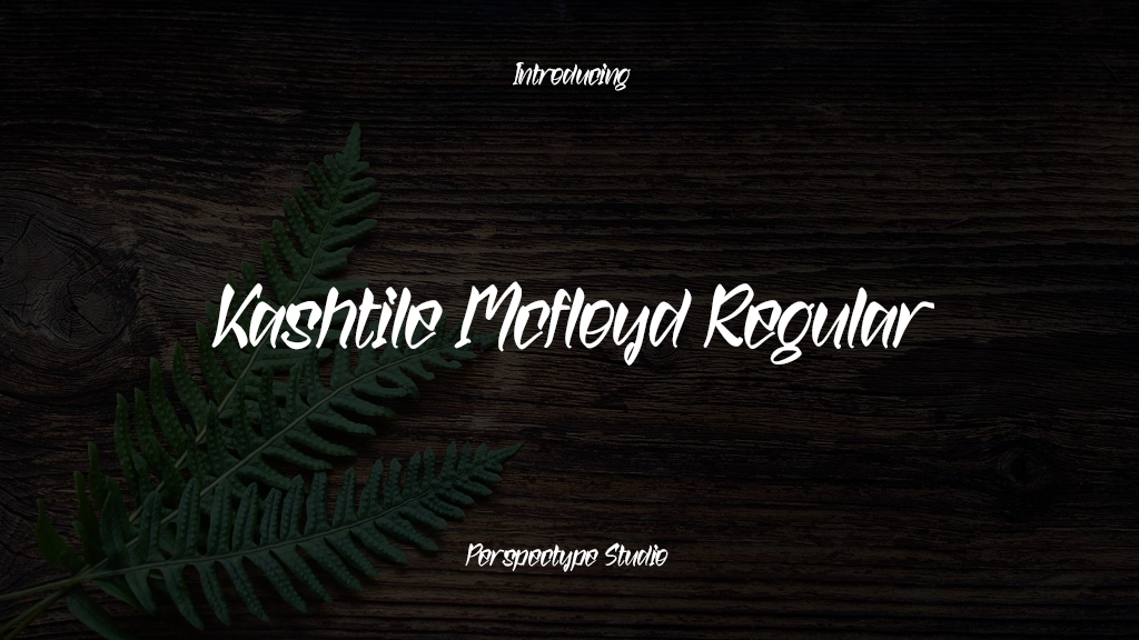 Kashtile Mcfloyd Regular Images d’exemples de polices  1