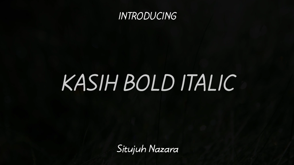 Kasih Bold Italic Images d’exemples de polices  1