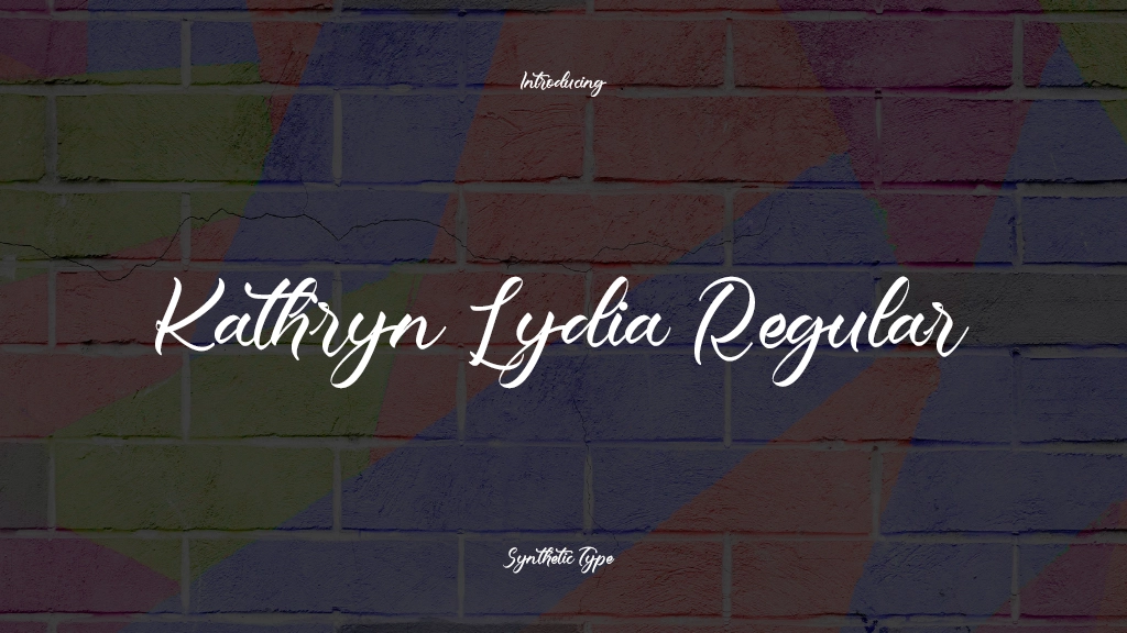 Kathryn Lydia Regular Font Sample Images  1