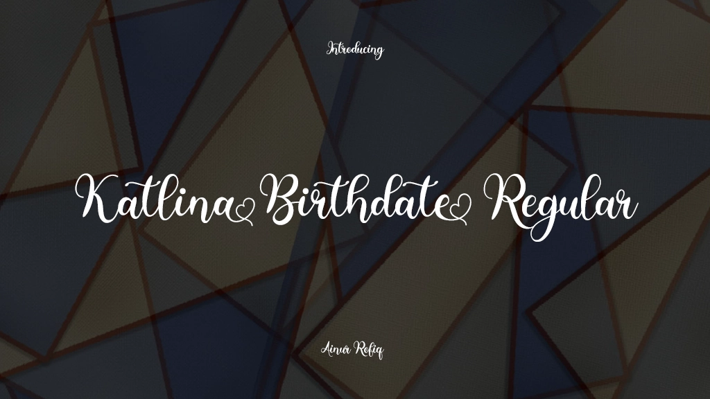 Katlina Birthdate Regular Images d’exemples de polices  1