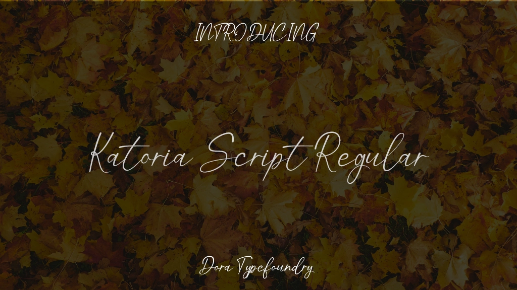 Katoria Script Regular Beispielbilder für Schriftarten  1