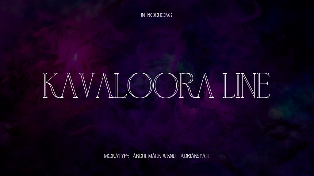 kavaloora Trial line Font Sample Images  1