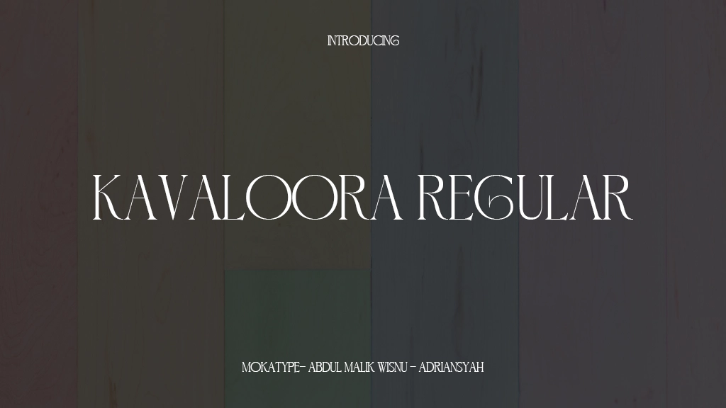 kavaloora Trial Regular Font Sample Images  1