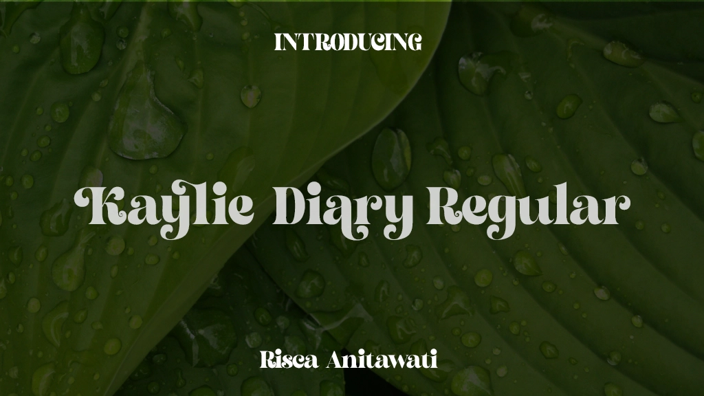 Kaylie Diary Regular Font Sample Images  1