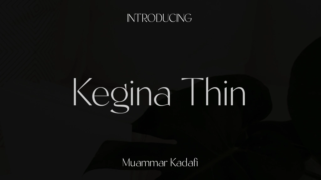 Kegina Thin Font Sample Images  1