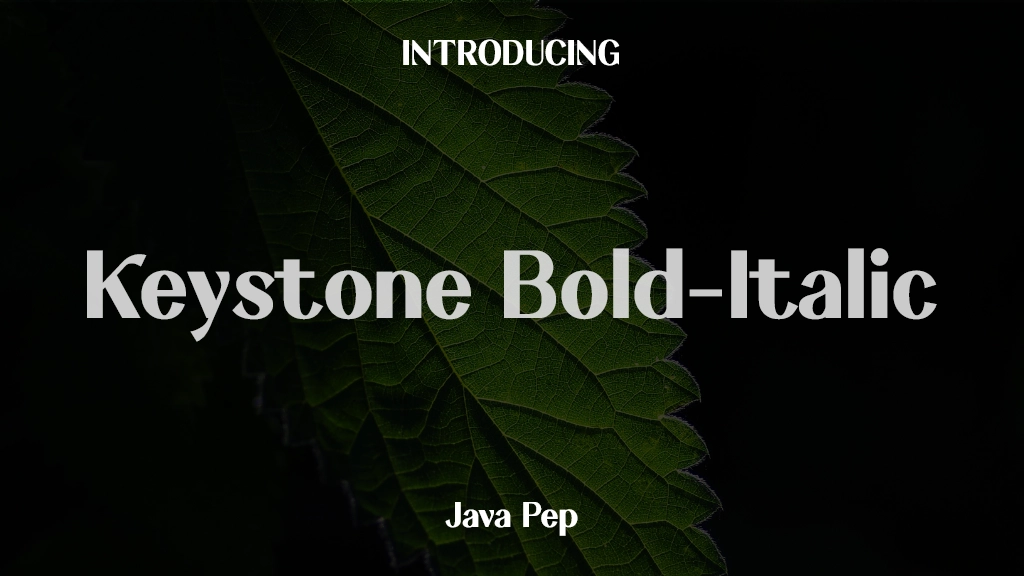 Keystone Bold-Italic Font Sample Images  1