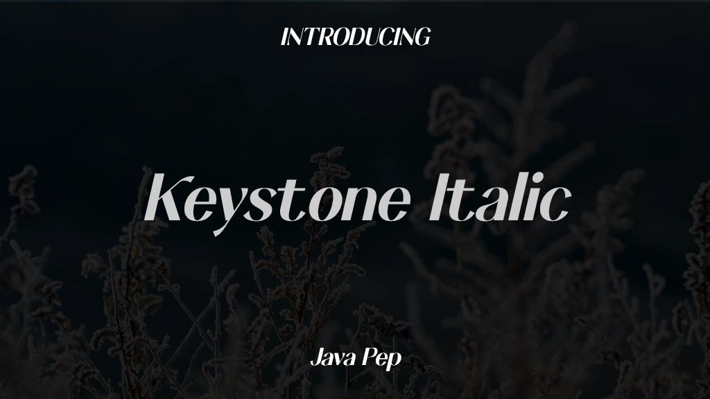 Keystone Italic Font Sample Images  1