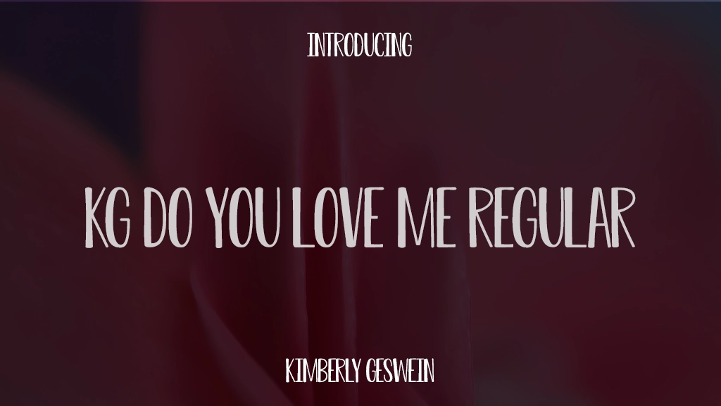 KG Do You Love Me Regular Immagini di esempio dei caratteri  1