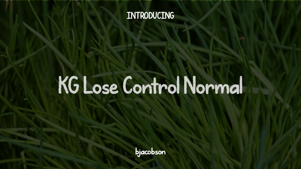 KG Lose Control Normal Font Sample Images  1