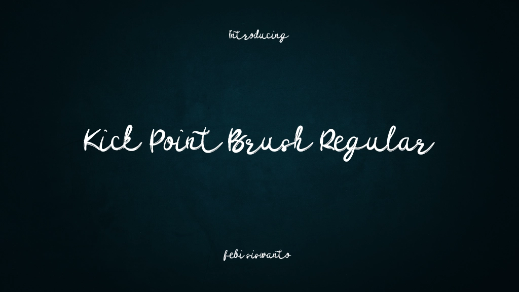 Kick Point Brush Regular Font Sample Images  1