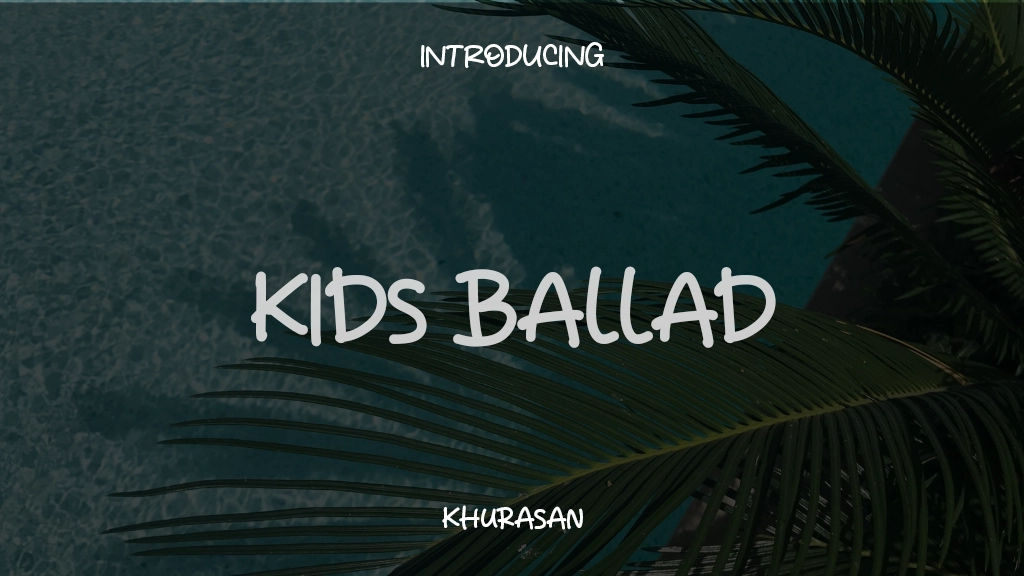 Kids Ballad Beispielbilder für Schriftarten  1