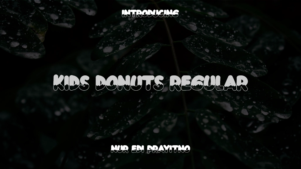 Kids Donuts Regular Font Sample Images  1