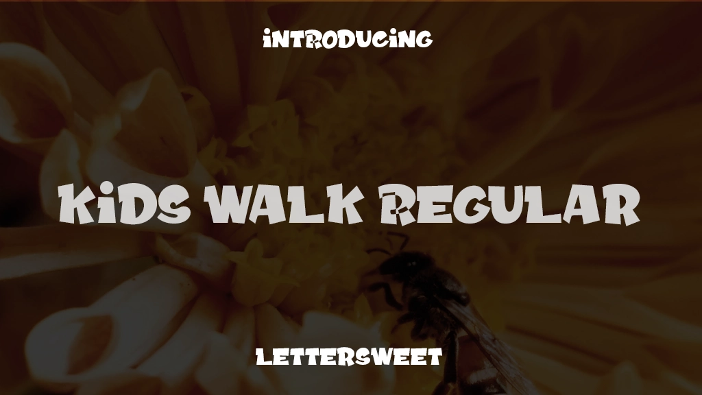 Kids Walk Regular Font Sample Images  1