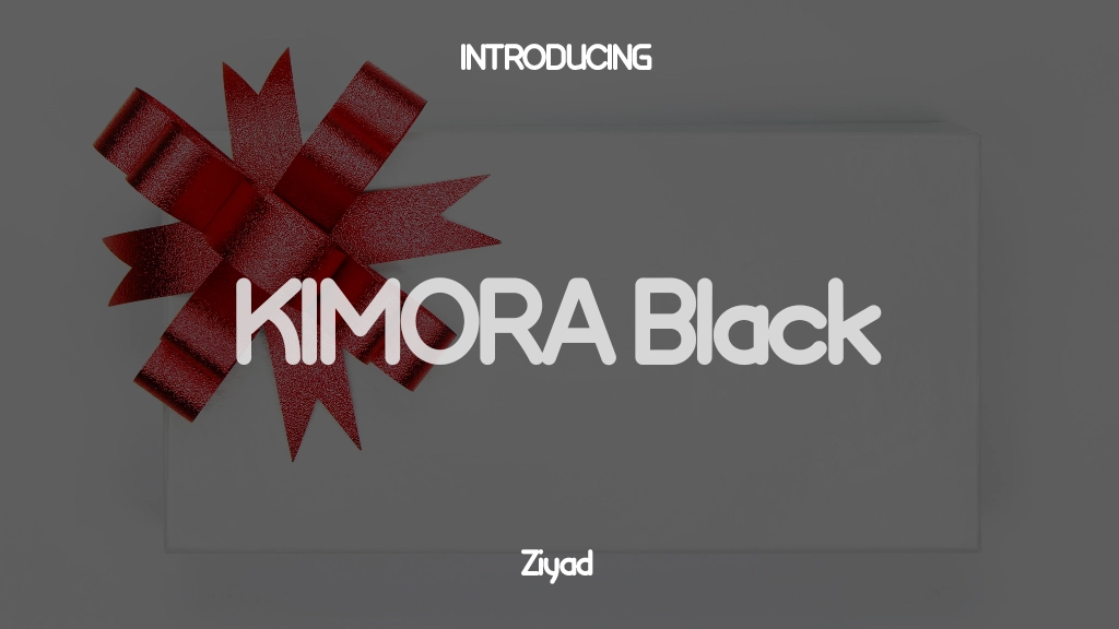 KIMORA Black Personal Use Images d’exemples de polices  1