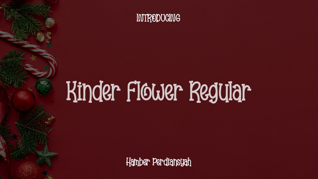 Kinder Flower Regular 글꼴 샘플 이미지  1