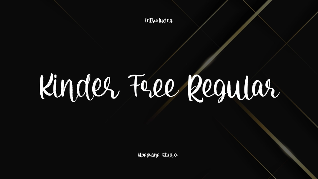 Kinder Free Regular Font Sample Images  1