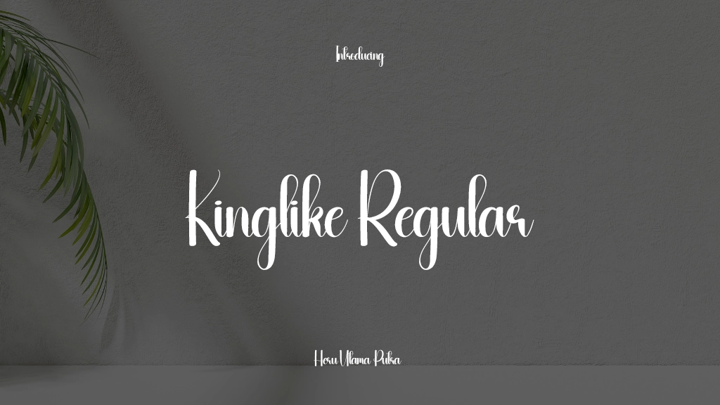 Kinglike Regular フォントサンプル画像  1