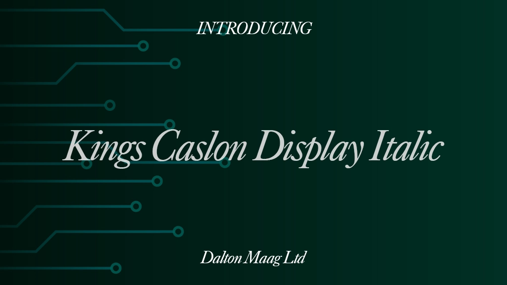 Kings Caslon Display Trial Italic Font Sample Images  1