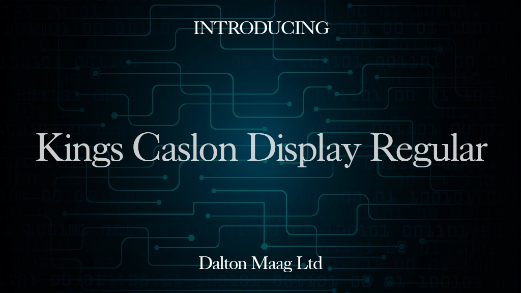 Kings Caslon Display Trial Regular Font Sample Images  1