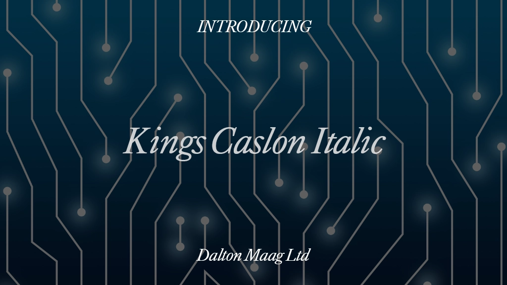 Kings Caslon Trial Italic Font Sample Images  1