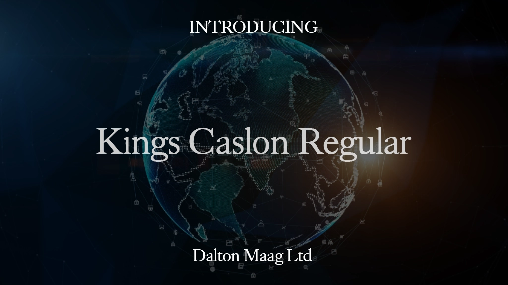 Kings Caslon Trial Regular Font Sample Images  1