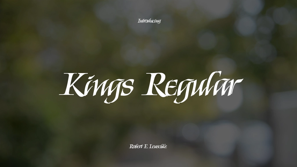 Kings Regular Font Sample Images  1